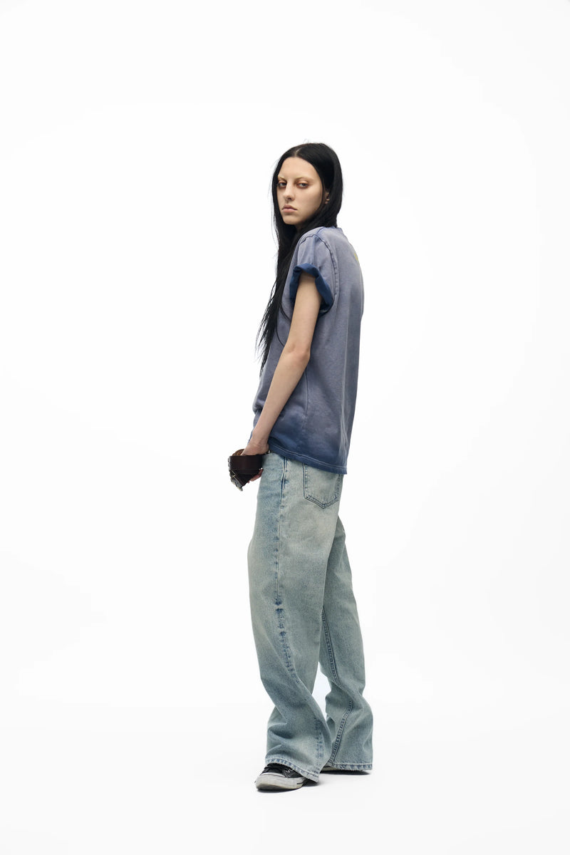 Printed Bootcut Jeans